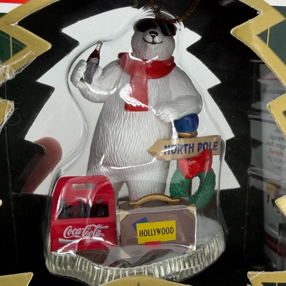 Coca-Cola Town Square Polar Bear Collection Set of 2 in Boxes, 1990s